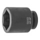 HOLEX IMPACT dopsleutelbit 6-kant, 1 inch, lang inch-uitvoering, Sleutelwijdte: 2.1/4inch-1