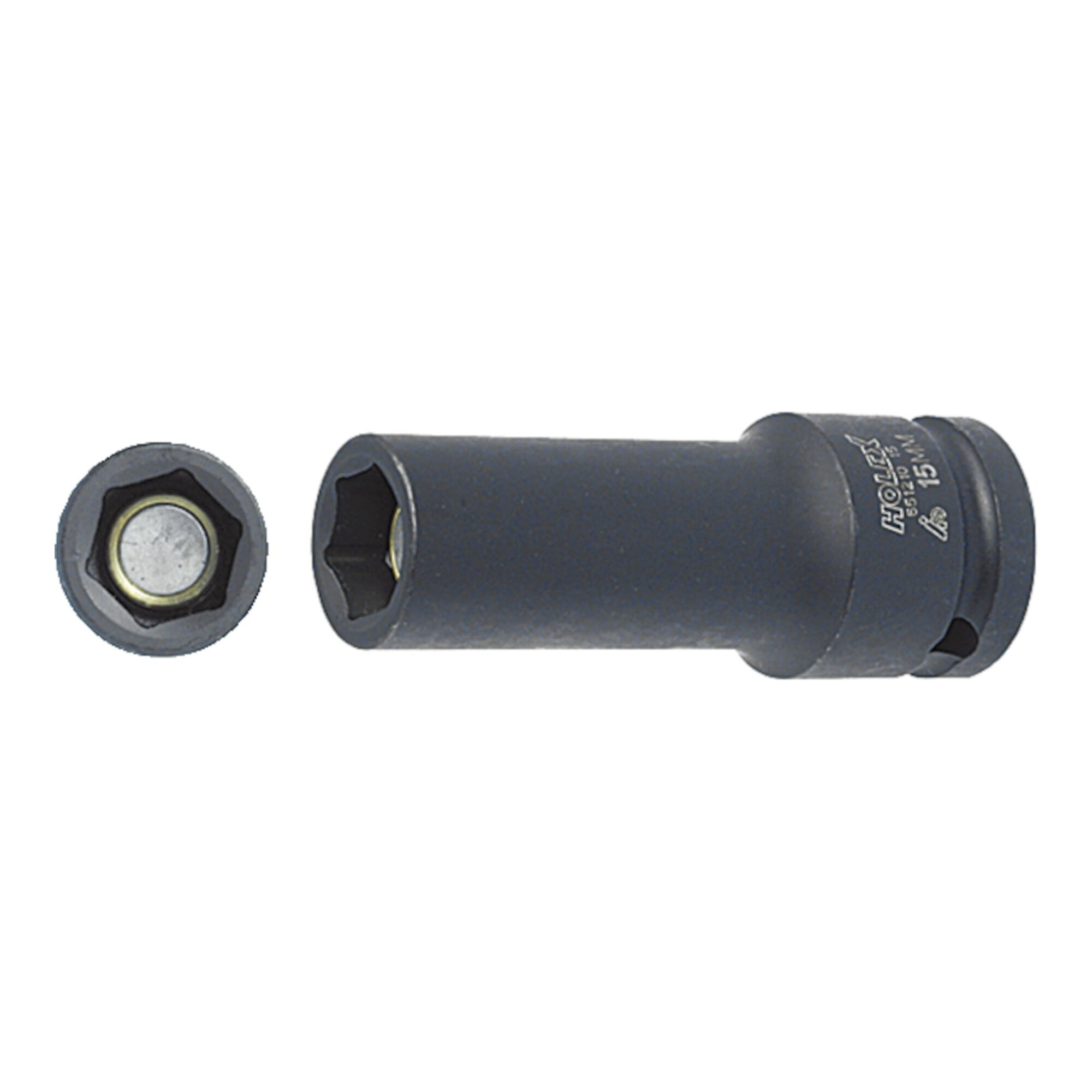 HOLEX IMPACT-Steckschlüsseleinsatz 6-kant 1/2" lang mit gefedertem Magnet 22 mm