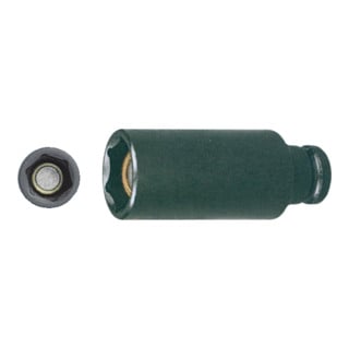 HOLEX IMPACT-Steckschlüsseleinsatz 6-kant 1/4 Zoll lang mit gefedertem Magnet