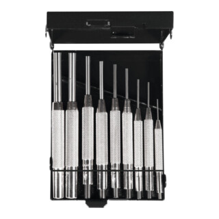 Holex Jeu de chasse-goupilles avec douille de guidage en coffret métallique, Nombre de chasse-goupilles: 9