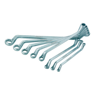 HOLEX Jeu de clés à anneaux doubles coudées en acier chrome-vanadium