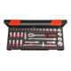 Holex Jeu de clésà douilles, carré 1/2″ 33 pièces, Type: 12-1
