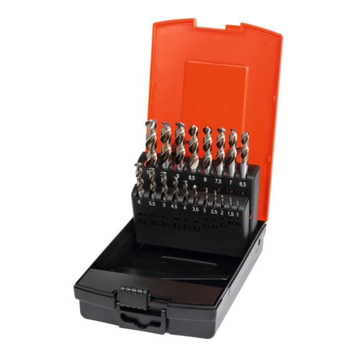 HOLEX Jeu de forets courts HSS Clever Drill 113005, type N, en coffret 1-10