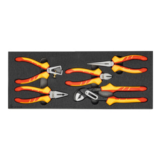 Holex Jeu de pinces 100 % isolées, Nombre d'outils: 5