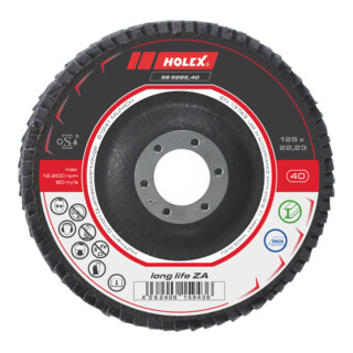 HOLEX Lamellenslijpschijf long life ZA conisch, ⌀ 100 mm, Korrelgrootte: 120