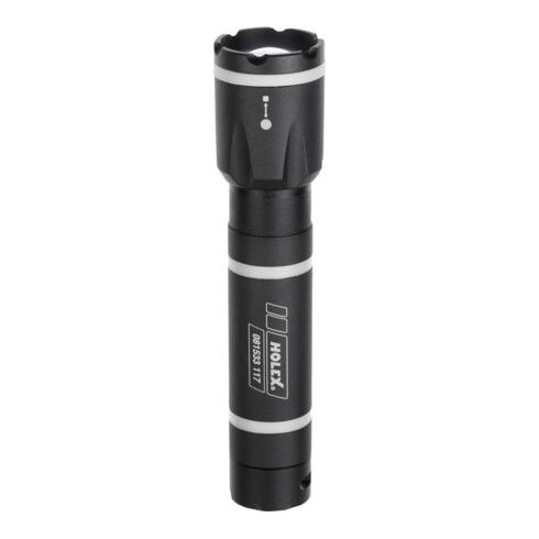 HOLEX Lampada tascabile a LED, nera con batterie, Modello: 117