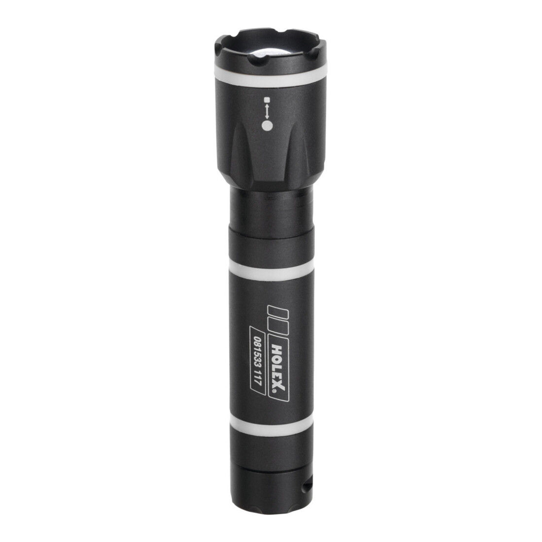 Holex Lampe de pocheà LED, noire avec piles, Type: 117