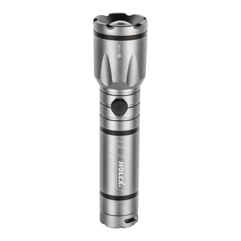 Lampe de poche HOLEX LED avec piles, argent