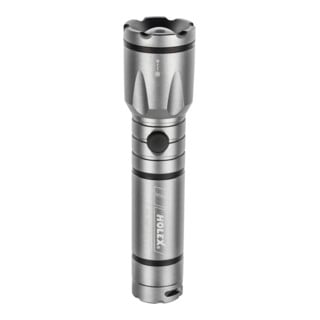 HOLEX LED-Taschenlampe mit Batterien, silber