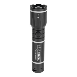 HOLEX LED-Taschenlampe mit Batterien, silber