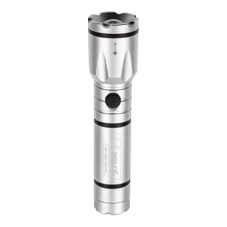 HOLEX LED-Taschenlampe mit Batterien, silber