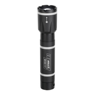 HOLEX Led-zaklamp, zwart met batterijen, Type: 117