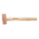 Holex Marteaux en cuivre avec manche en Hickory, Poids sans manche: 1000 g-1