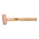 Holex Marteaux en cuivre avec manche en Hickory, Poids sans manche: 500 g-1