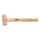 Holex Marteaux en cuivre avec manche en Hickory, Poids sans manche: 500 g-1