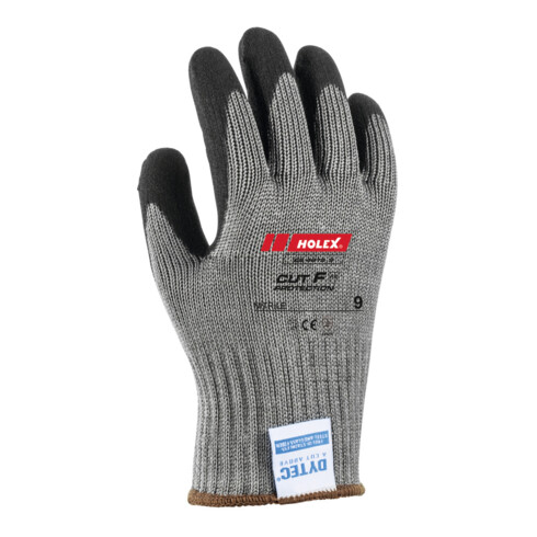 Paire de gants HOLEX Coupe, noir/gris, protection contre les coupures classe F / A8, taille 9