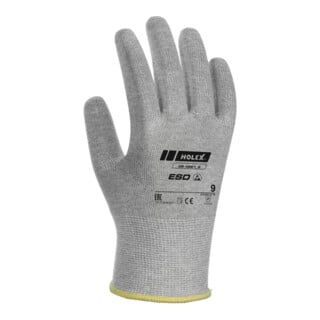 Paire de gants HOLEX ESD, non enduits, gris clair, taille 9