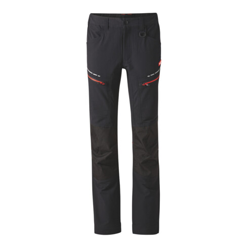 HOLEX Pantalone service, nero/rosso, tg.26