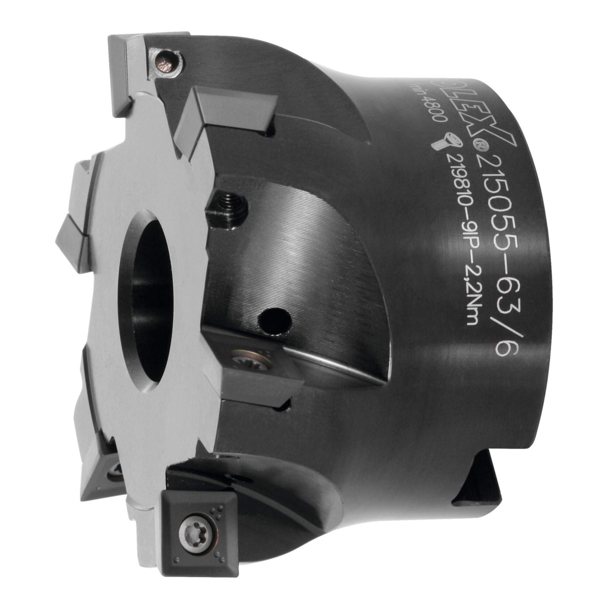 HOLEX Plan-/ Eckfräser 90°, mit Bohrung, Ø D / Anzahl Schneiden Z: 40/4 mm
