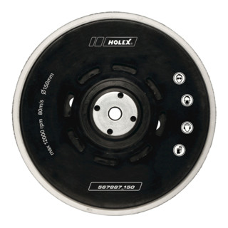HOLEX Platorello in PU con multiforo, Esterno: Ø150mm
