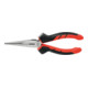 HOLEX Platte rondbektang, recht, blank, met beklede grepen, totale lengte: 200 mm-1