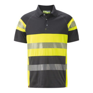 HOLEX Polo de signalisation, Gris / jaune, Taille unisexe: L