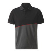 Holex Polo-Shirt, dunkelgrau / schwarz / rot, Unisex-Größe: 2XL