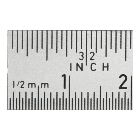 HOLEX Riga flessibile sottile, in acciaio, inossidabile opaca con lettura inmm/pollici, L=1000mm