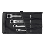 HOLEX Dubbele ringratelsleutelset voor Torx-schroeven, in opberghoes, Aantal sleutels: 4