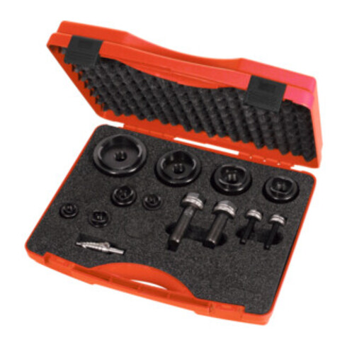HOLEX Rund-Blechlocher-Sortiment "UNF", ⌀ 16,2 − 63,5 mm, im Kunststoffkoffer