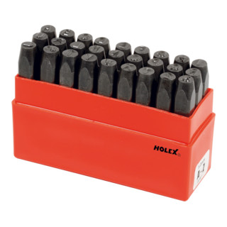 HOLEX Schlagbuchstaben-Satz 27-teilig Normalschrift A - Z & 5 mm