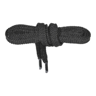 HOLEX Schoenveters vlak, zwart, Lengte: 125cm