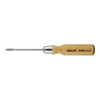 HOLEX Schraubendreher mit Holzheft Schneidenbreite 3,5 mm