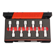 HOLEX Set bitdoppen voor TX, 1/2 inch-vierkant 10-delig, Aantal inserts: 10