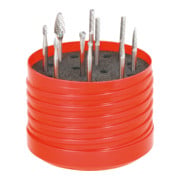 HOLEX Set di 10microfrese rotative Z7 media, dentatura alternata, HM-1