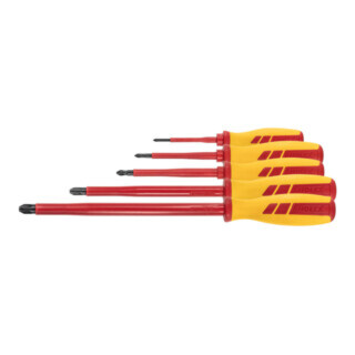 HOLEX Set di 5 cacciaviti per viti a croce Phillips interamente isolati