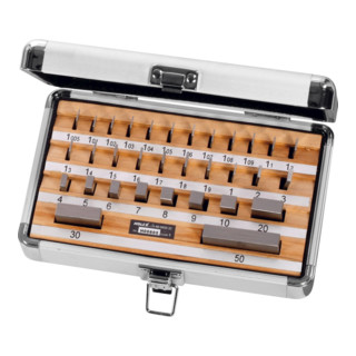 HOLEX Set di blocchetti pianparalleli Classe di tolleranza 1, 32pz.