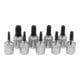 HOLEX Set di bussole con inserti per Torx, attacco quadro 1/4" 9pz., Modello: 1/4-1