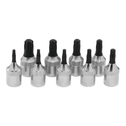 HOLEX Set di bussole con inserti per Torx, attacco quadro 1/4" 9pz., Modello: 1/4