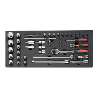 HOLEX Set di chiavi a bussola 1/2 e 1/4", 41pz.