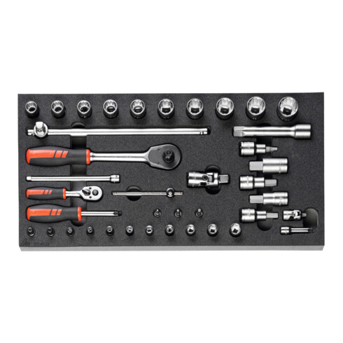 HOLEX Set di chiavi a bussola 1/4 e 1/2", 39pz.