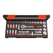 HOLEX Set di chiavi a bussola con attacco quadro 1/2", 33pz., Modello: 12