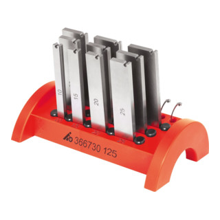 HOLEX Set di parallele temprate, 10 coppie con staffa di serraggio, Modello: 125