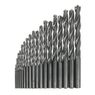 HOLEX Set di punte elicoidali di ricambio in HSS n. art. 114000, non rivestite, Modello: 1-10