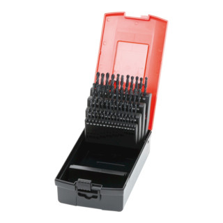 HOLEX Set di punte elicoidali in HSS n. art. 114000 in cassetta, non rivestite, Modello: 1-6