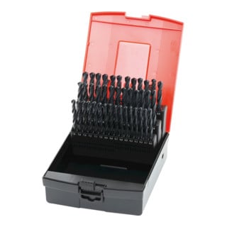 HOLEX Set di punte elicoidali in HSS n. art. 114000 in cassetta, non rivestite, Modello: 6-10