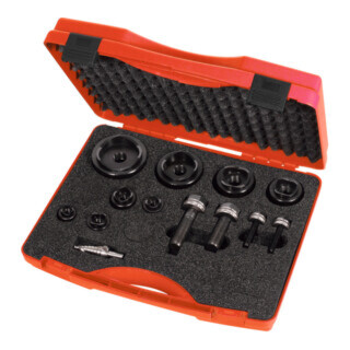 HOLEX Set di punzoni fora-lamiera "UNF" con Ø 16,2 - 63,5mm, in valigetta di plastica, Modello: 1