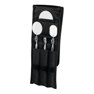 HOLEX Set di specchi telescopici in acciaio legato, 3pz.