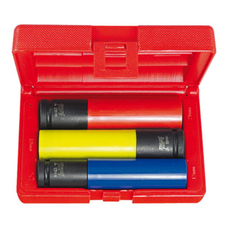 HOLEX Set IMPACT con bocca poligonale 1/2" es. lunga Surface Drive, guaina in nylon