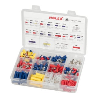 HOLEX Set per terminali, connettori e giunti, senza pinza di serraggio, 265pz.